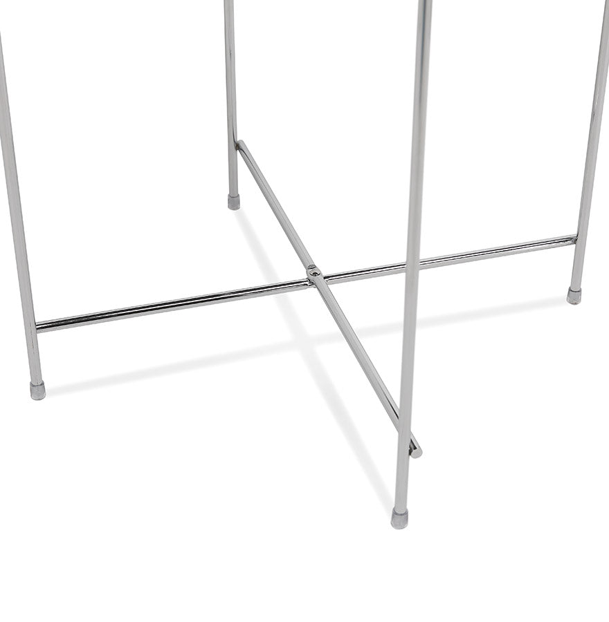 Bijzettafel ESPEJO MINI- chrome - glas