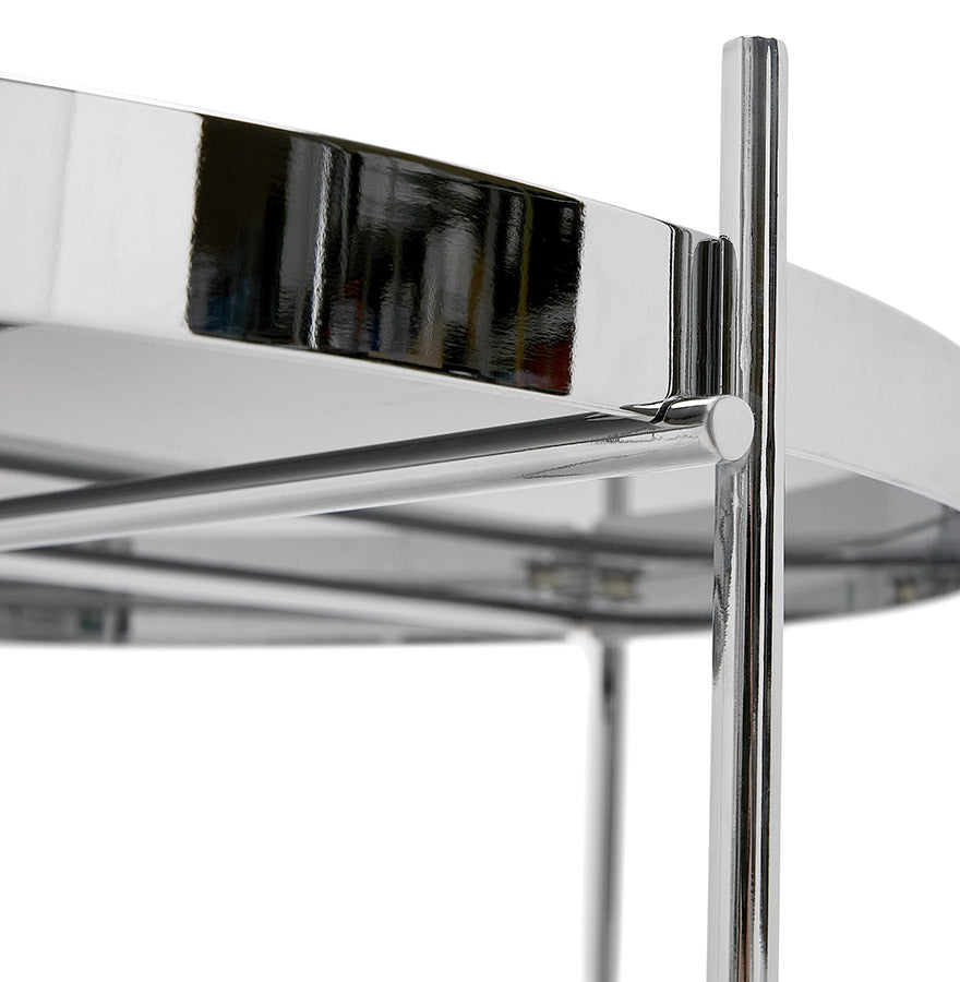 Salon- en/of bijzettafel ESPEJO BIG - chroom - glas