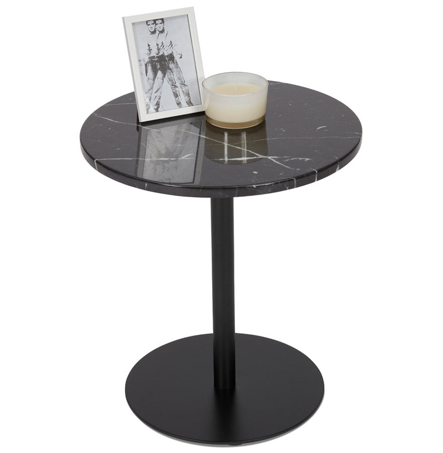 Side table MINERAL - black - glass