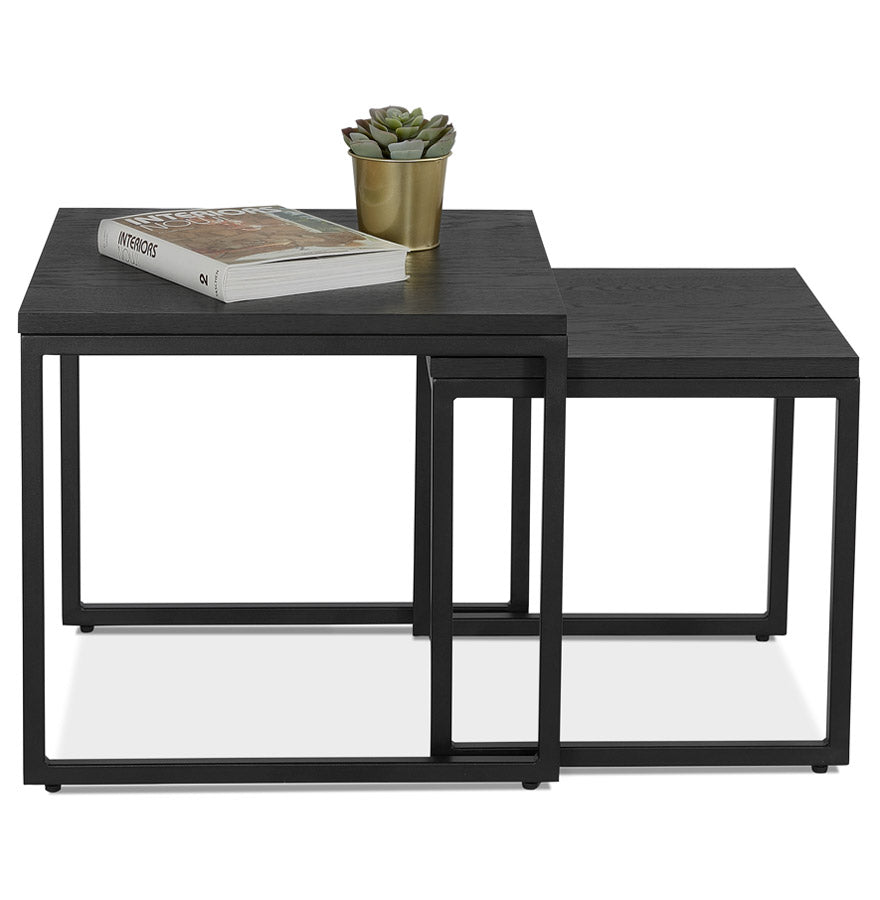 Salon and/or side table GLISS - black wood
