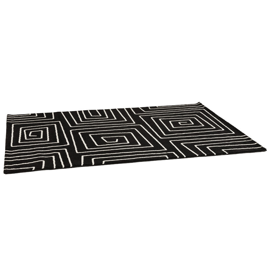 Tapijt LINIO - zwart - wit - stof