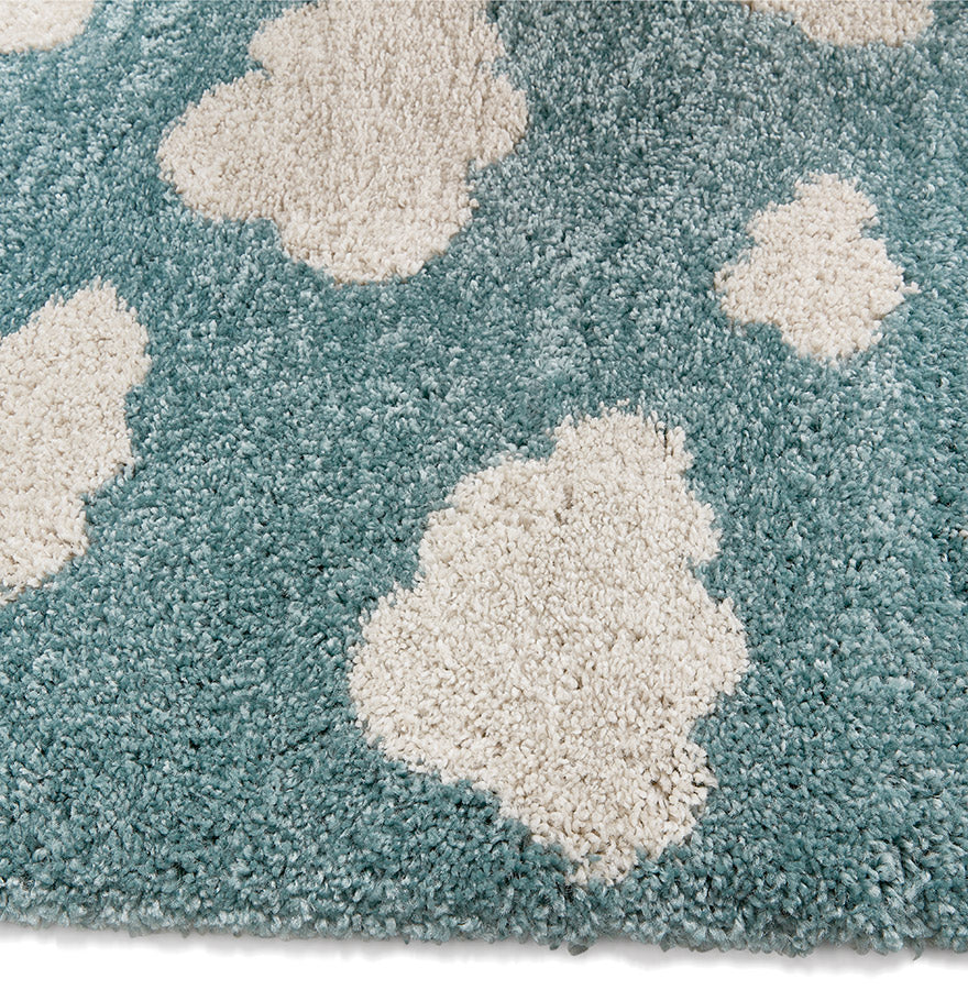Tapijt NUBO - groenblauw- crème - stof