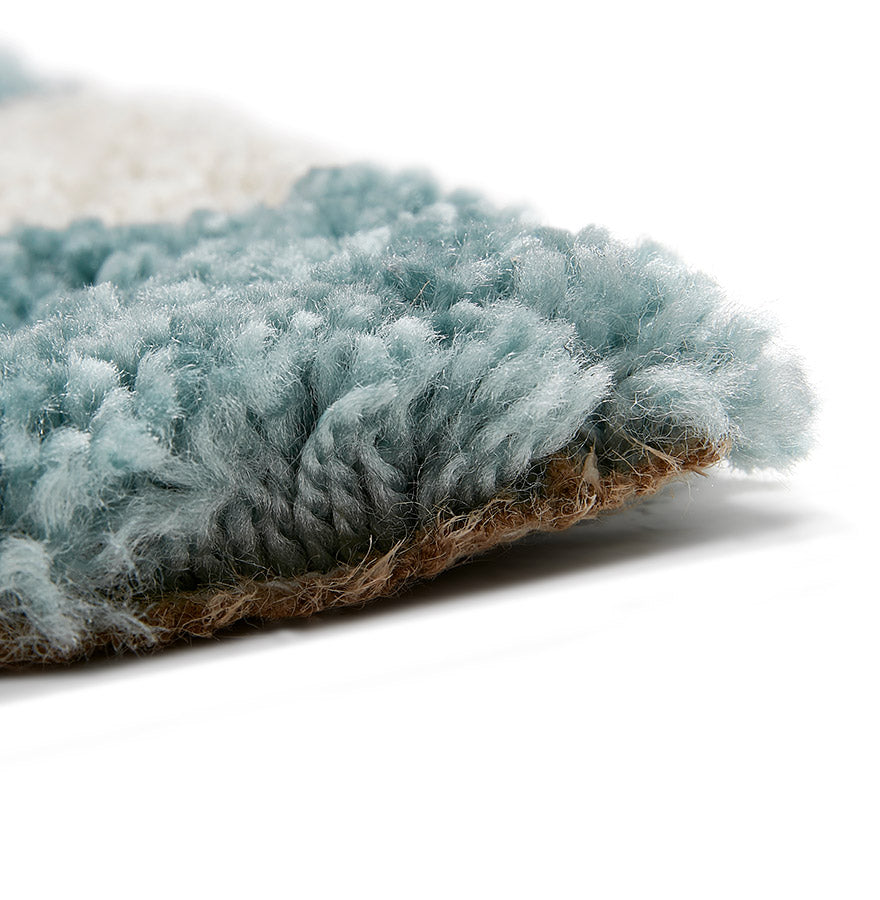 Tapijt NUBO - groenblauw- crème - stof