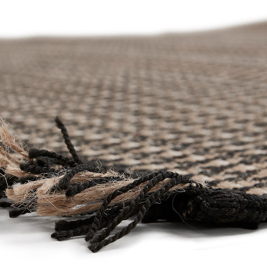 Carpet MARGAY - black - jute - fabric