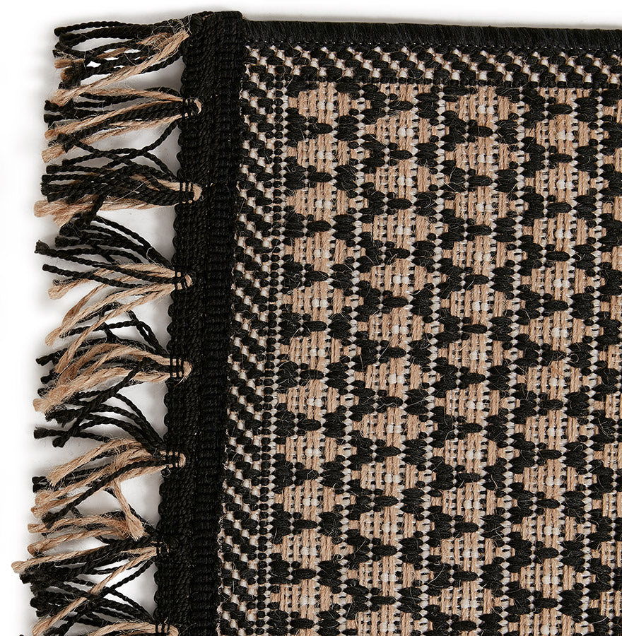 Carpet MARGAY - black - jute - fabric