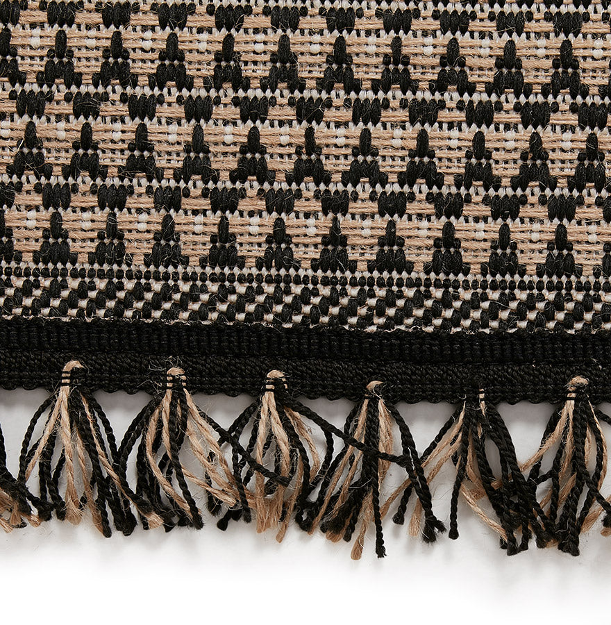 Carpet MARGAY - black - jute - fabric