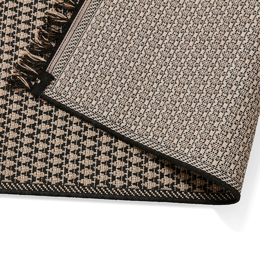Carpet MARGAY - black - jute - fabric
