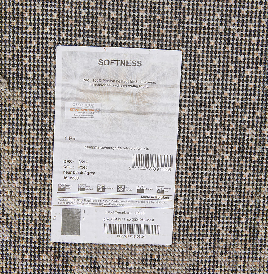 Carpet DORSET - gray - black - fabric