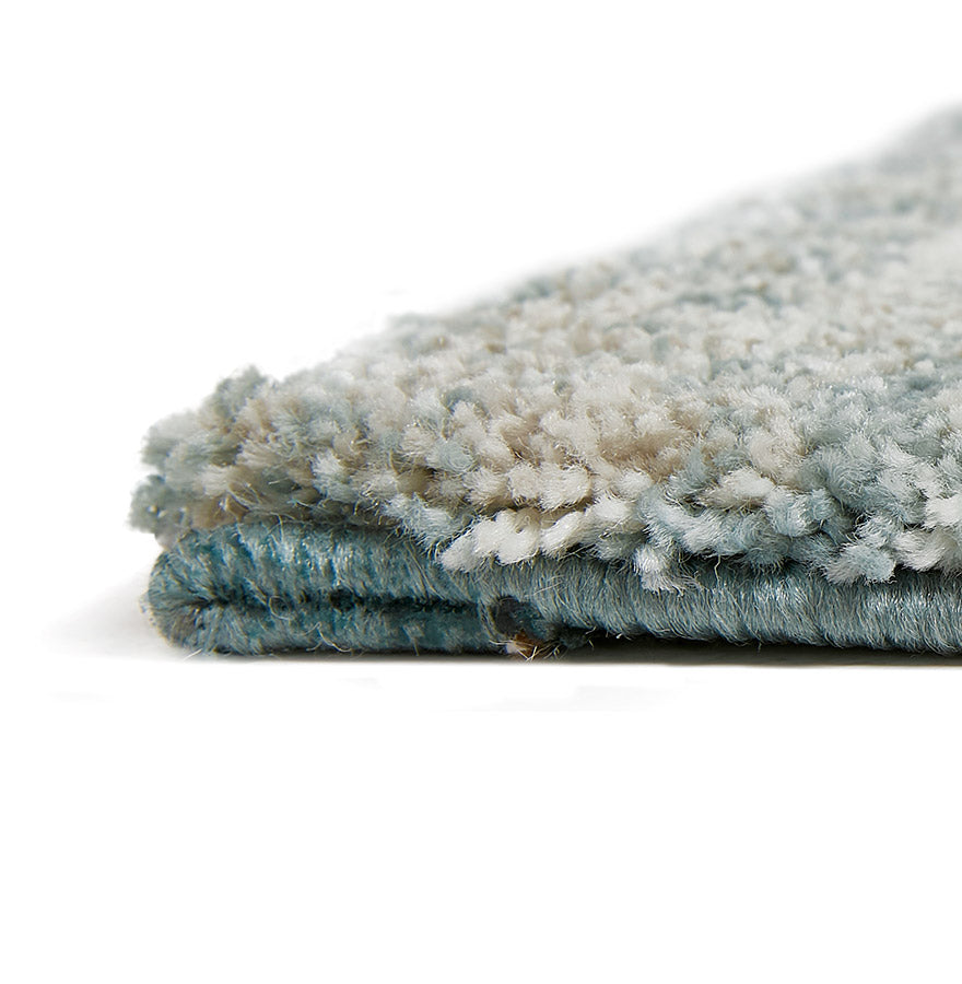 Tapijt KARPET - blauw - beige - stof