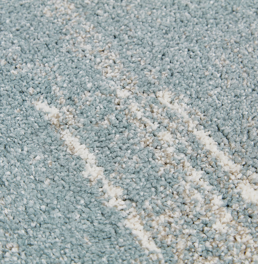 Tapijt KARPET - blauw - beige - stof