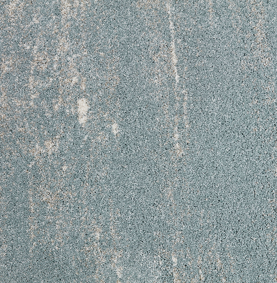 Tapijt KARPET - blauw - beige - stof