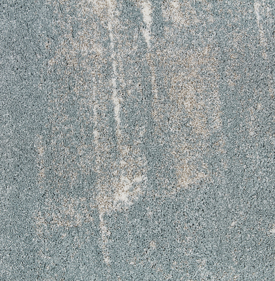 Tapijt KARPET - blauw - beige - stof