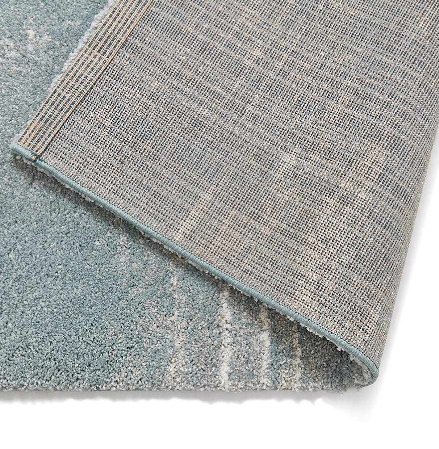 Tapijt KARPET - blauw - beige - stof