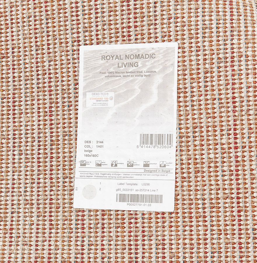 Teppich POAL - Creme - Stoff