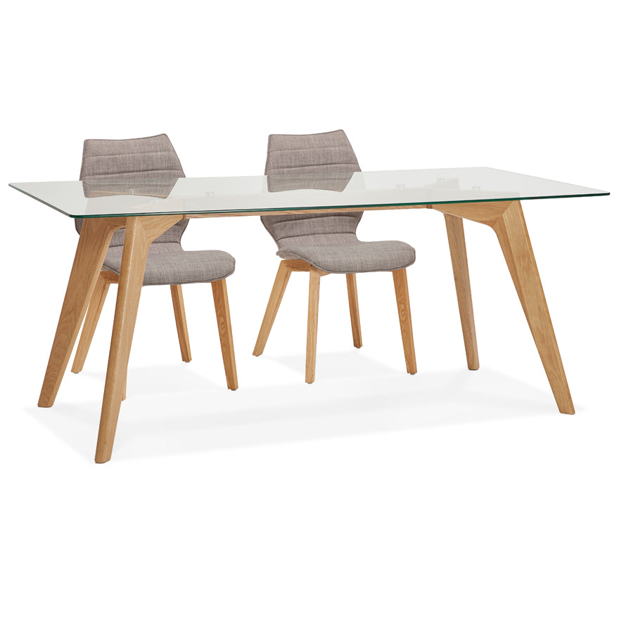 Eettafel EKKE - transparant - glas