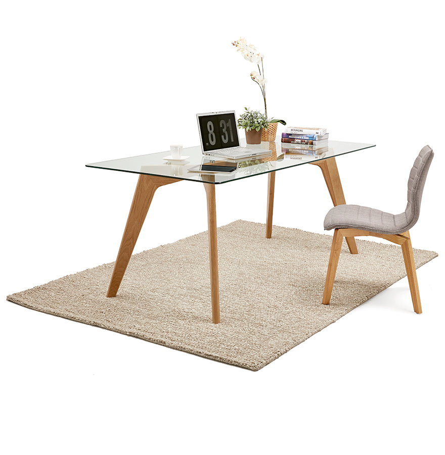 Eettafel EKKE - transparant - glas