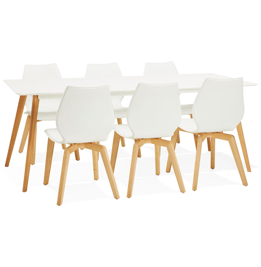 Eettafel SALLY - wit - hout