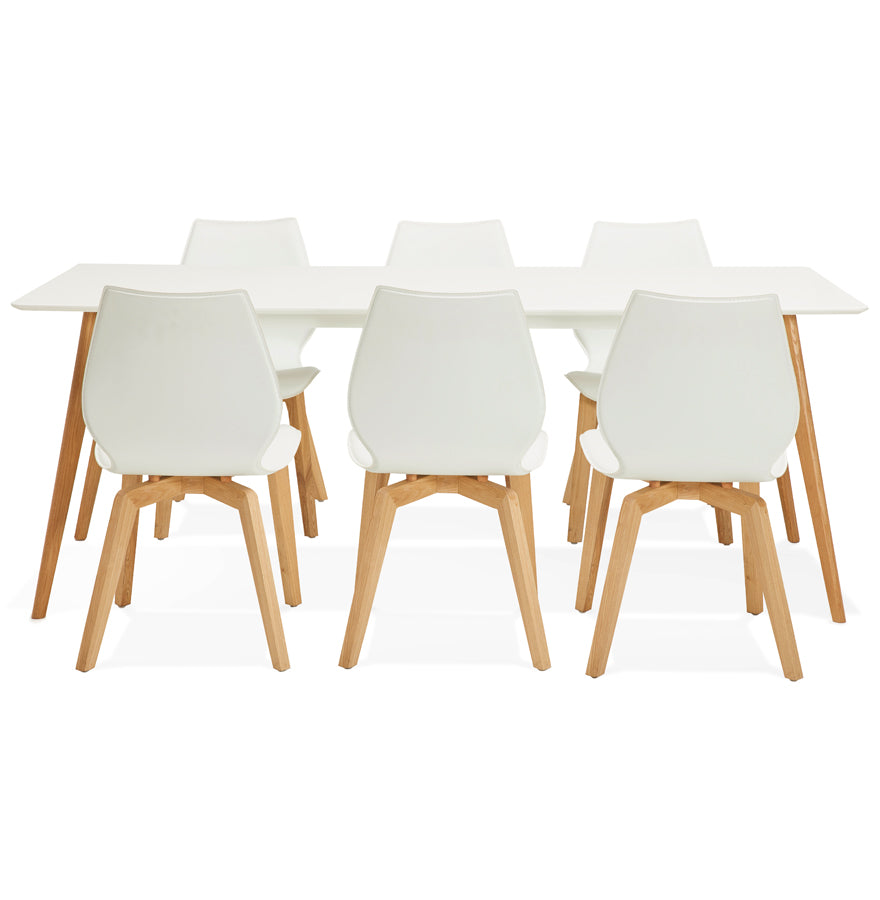 Eettafel SALLY - wit - hout