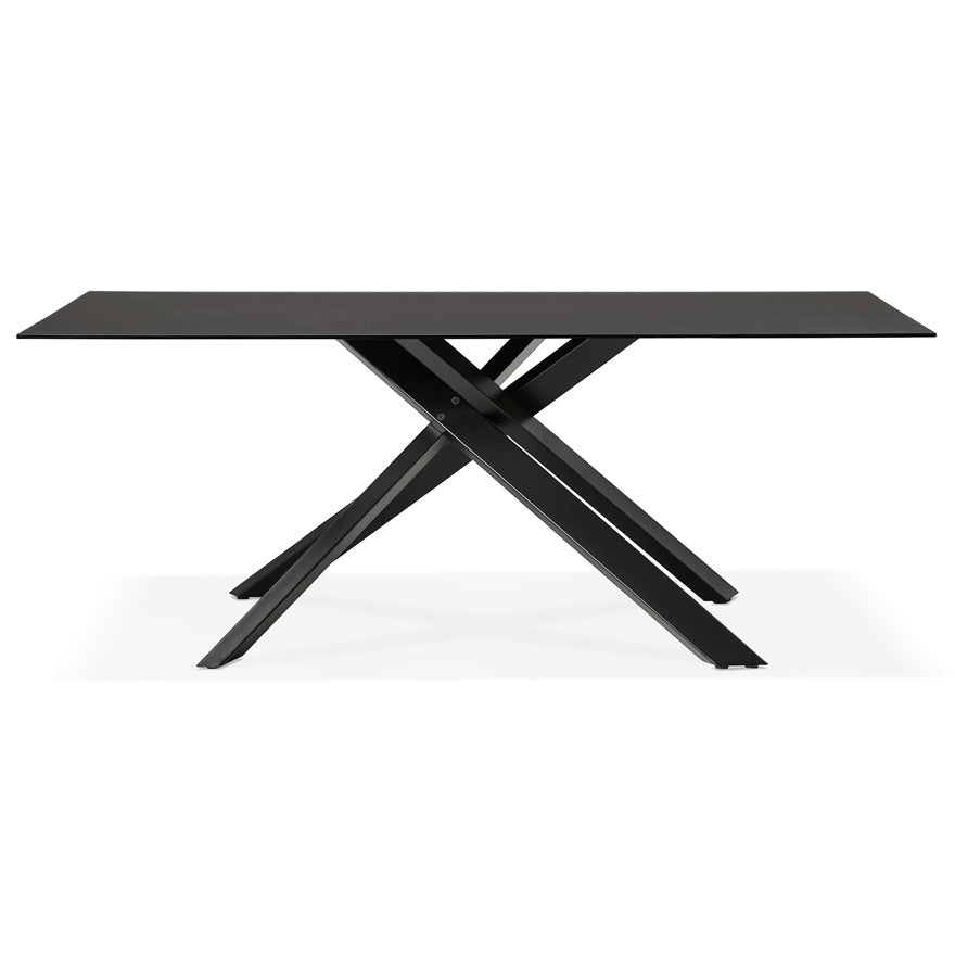 Dining table MADONA - black - glass