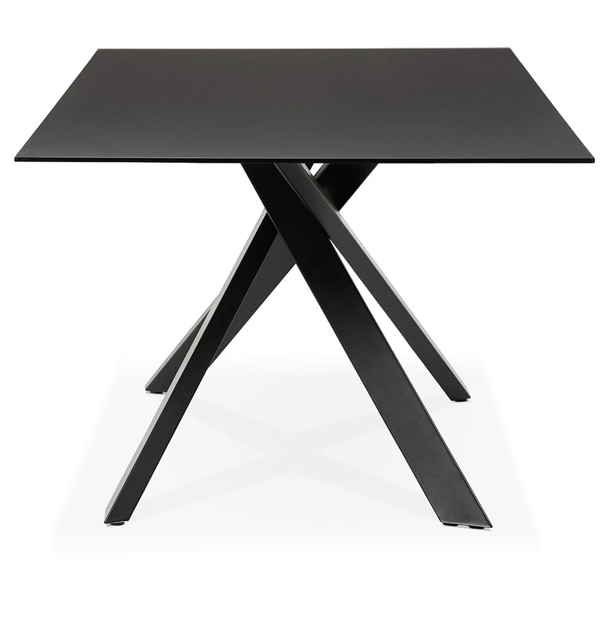 Dining table MADONA - black - glass