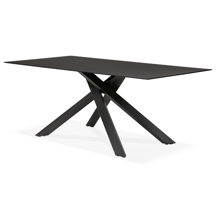Dining table MADONA - black - glass