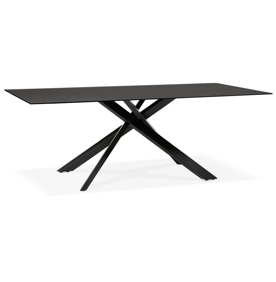 Dining table MADONA - black - glass