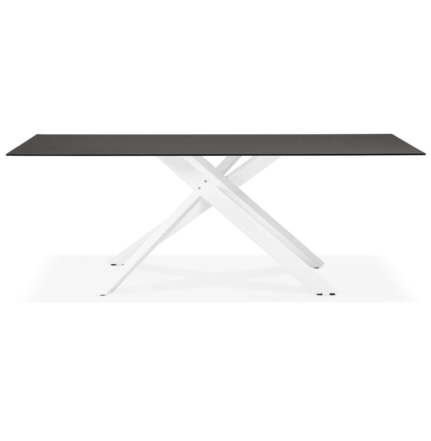 Dining table MADONA - black - glass