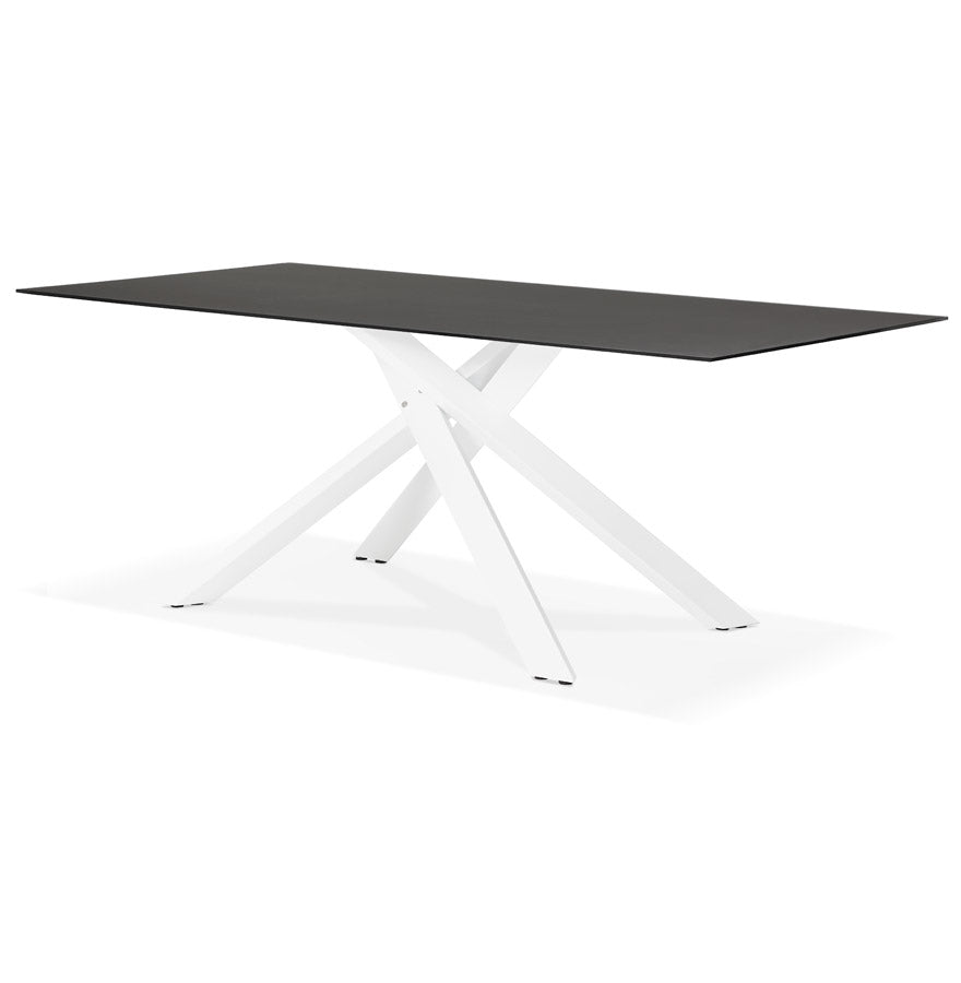 Dining table MADONA - black - glass