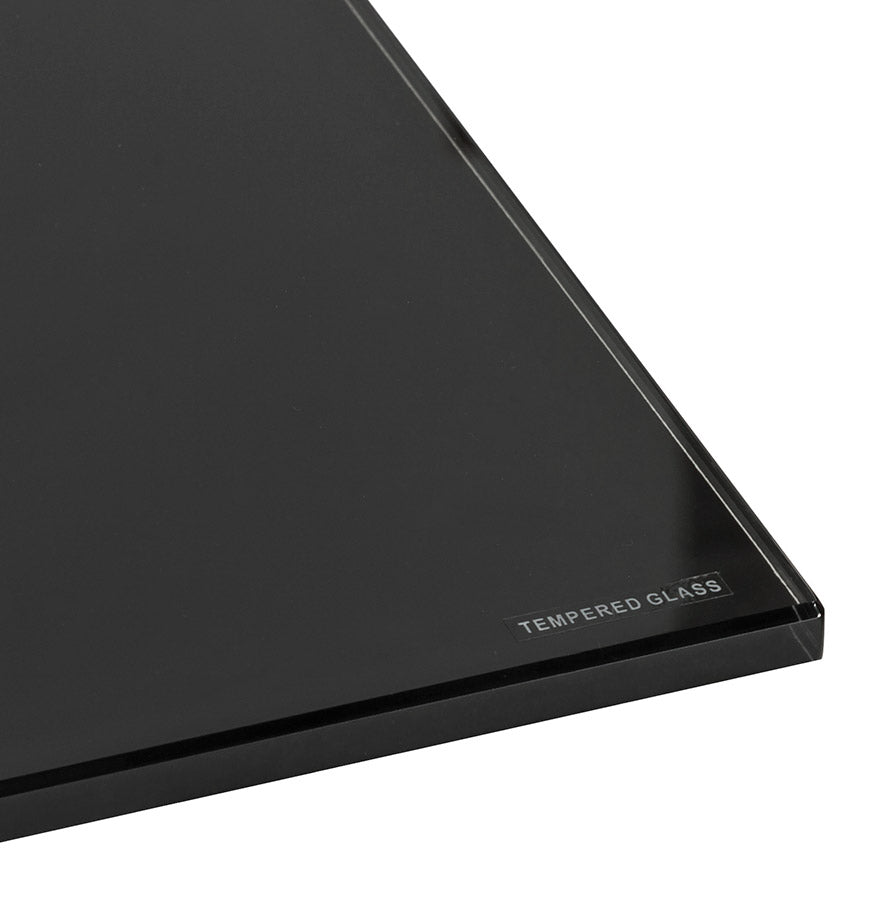 Dining table MADONA - black - glass