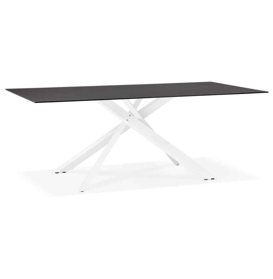 Dining table MADONA - black - glass