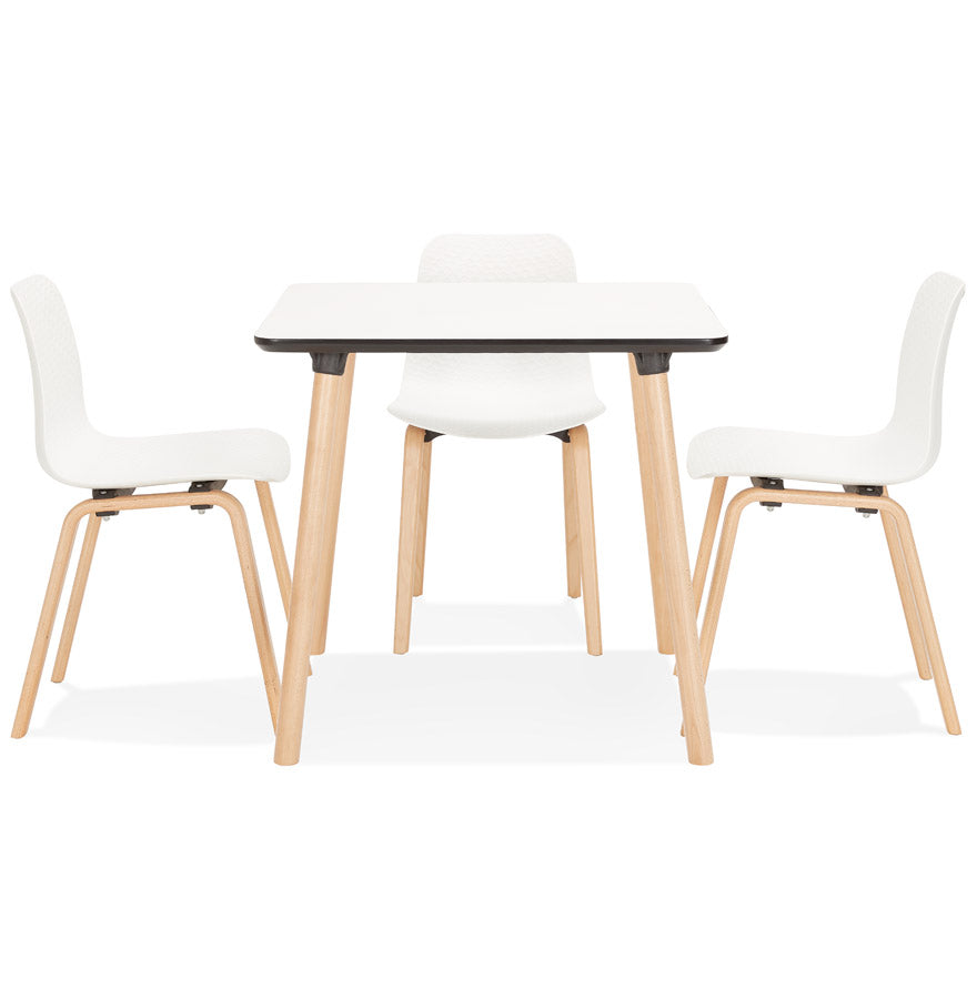 Dining table SHIKO - white - wood
