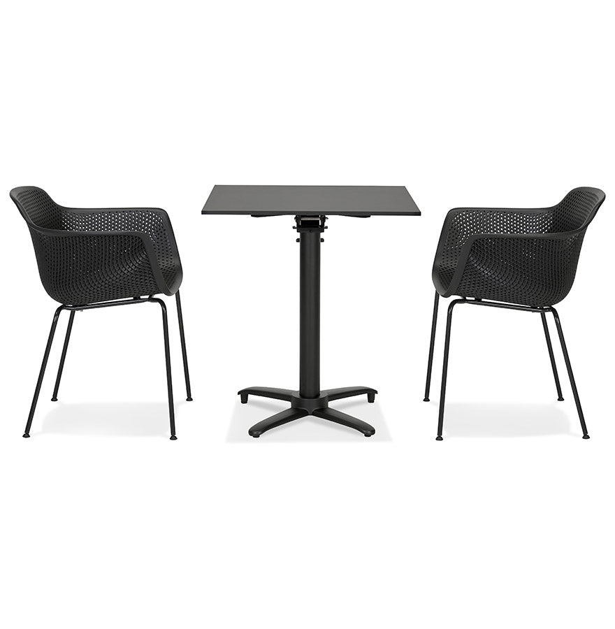 Dining table LEGMO - black - plastic