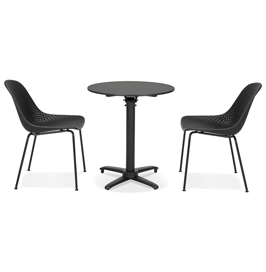 Dining table LEGMO - black - plastic