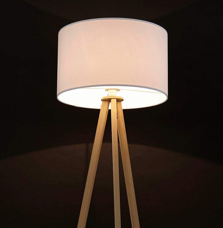 Vloerlamp TRIVET - wit - kunststof