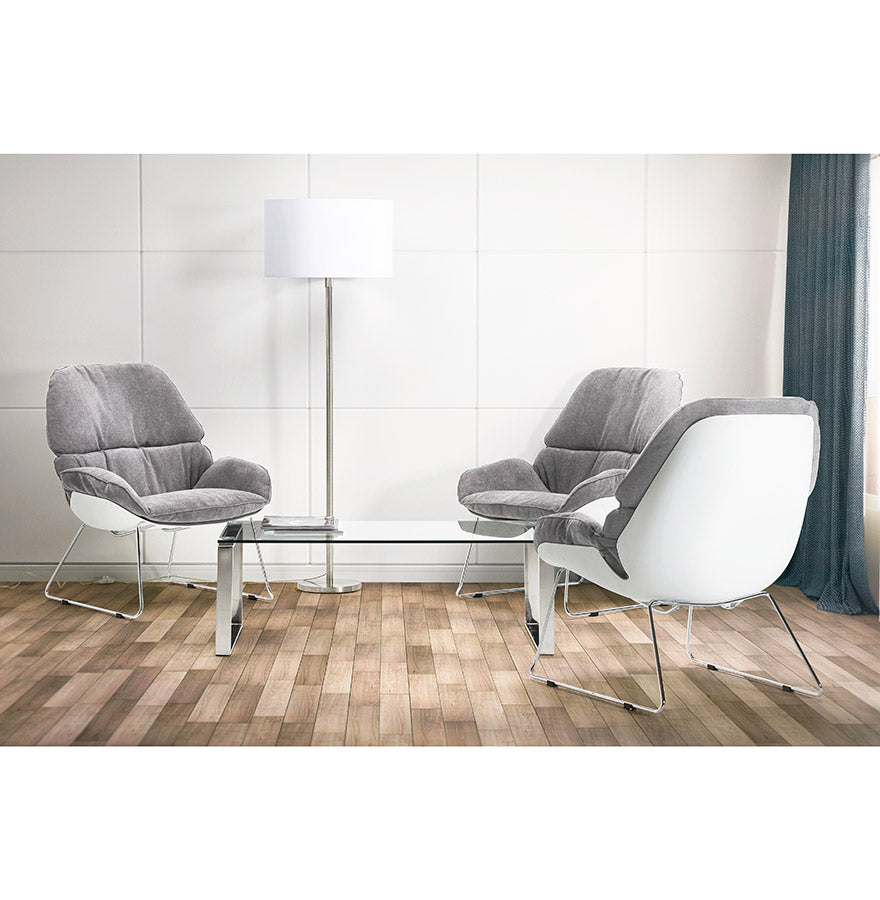Vloerlamp WINONA - wit - kunststof