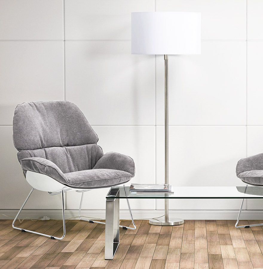 Vloerlamp WINONA - wit - kunststof