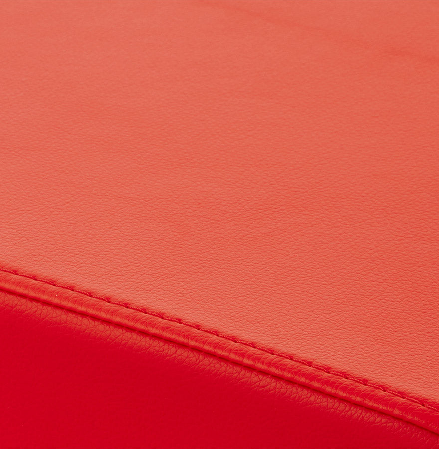 Poef - rood - kunstleer