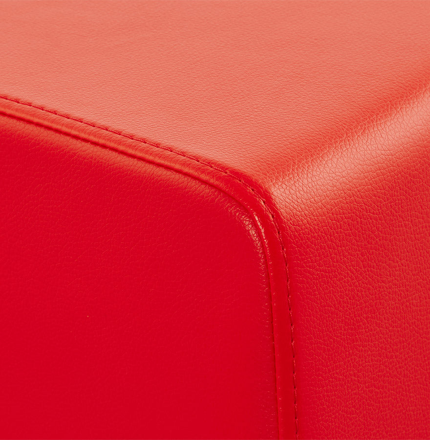 Poef - rood - kunstleer