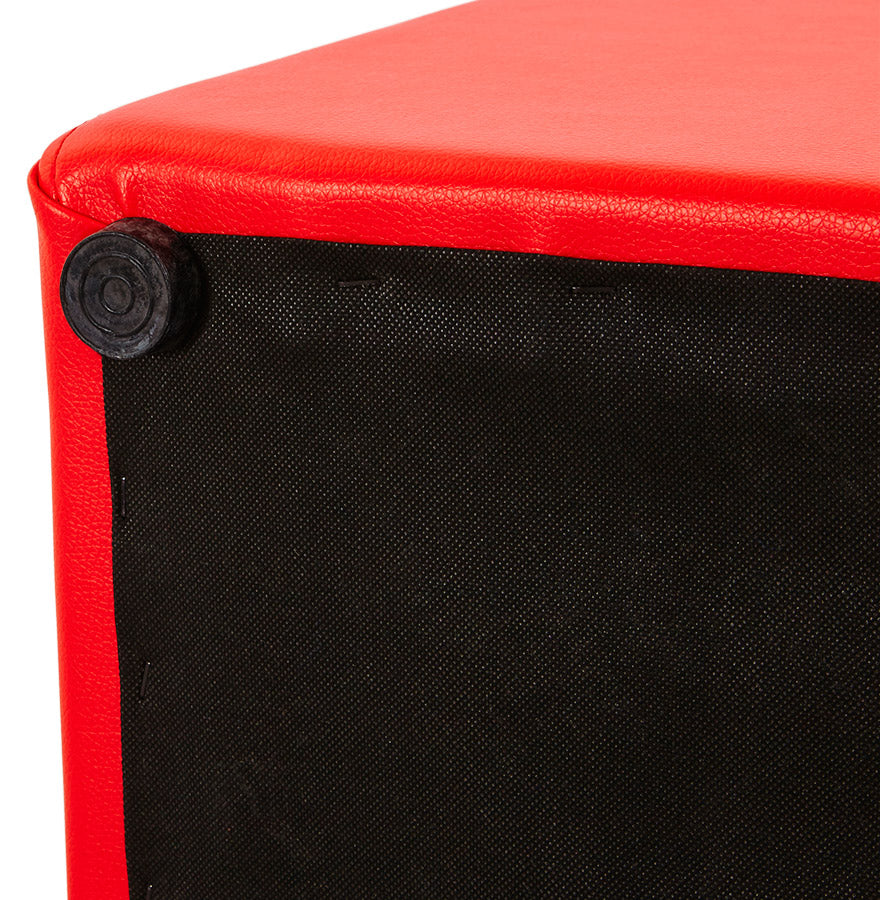 Poef - rood - kunstleer