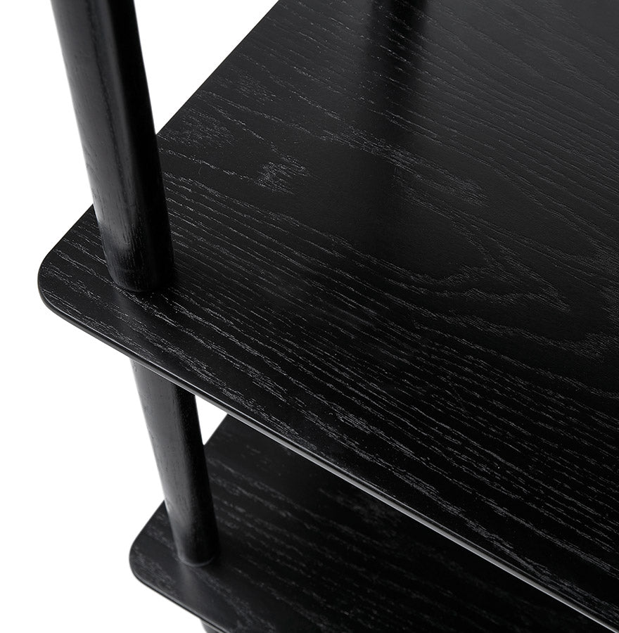 Opbergmeubel legplanken BRETO - zwart - hout