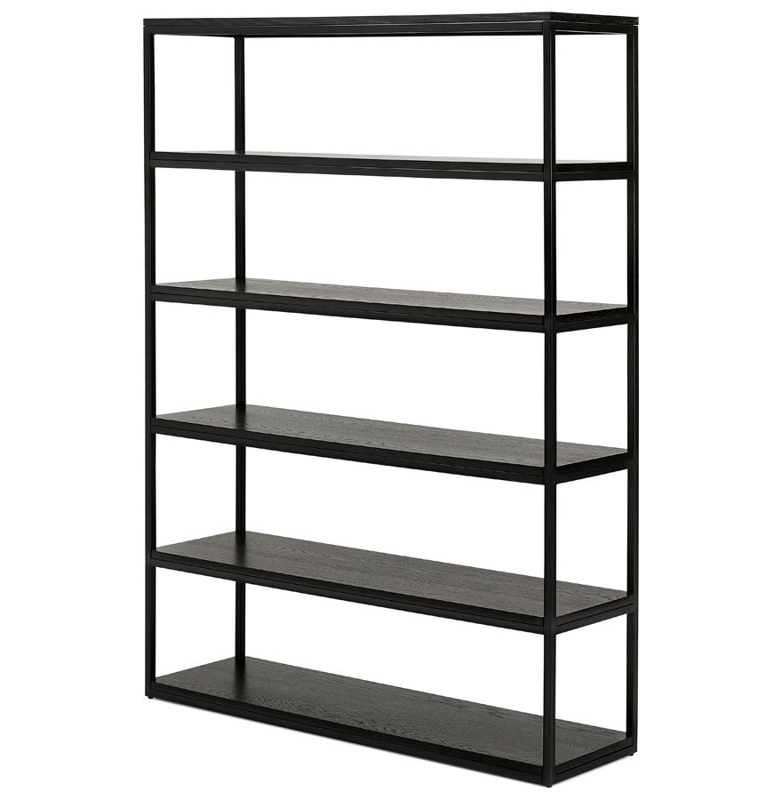 Opbergmeubel legplanken ESTANTE - zwart - hout