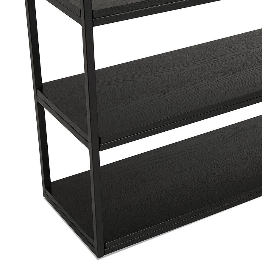 Opbergmeubel legplanken ESTANTE - zwart - hout