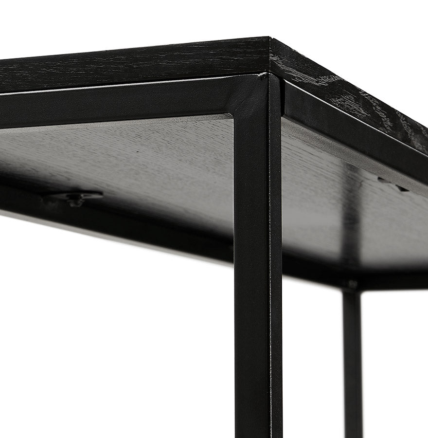 Opbergmeubel legplanken ESTANTE - zwart - hout