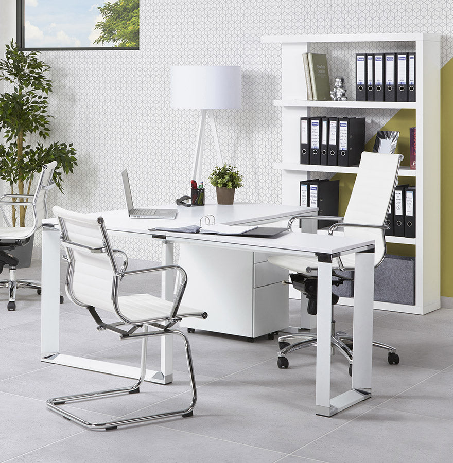 Bureaustoel TERA - wit - kunstleer