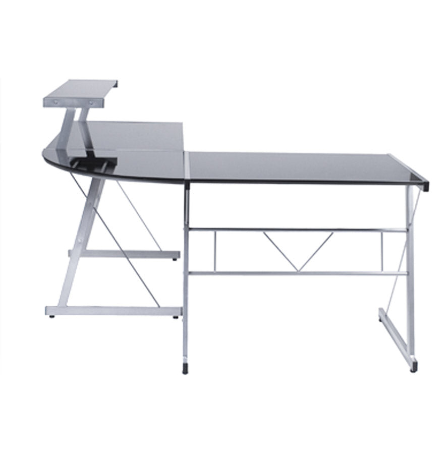 Bureau DELO - zwart - glas