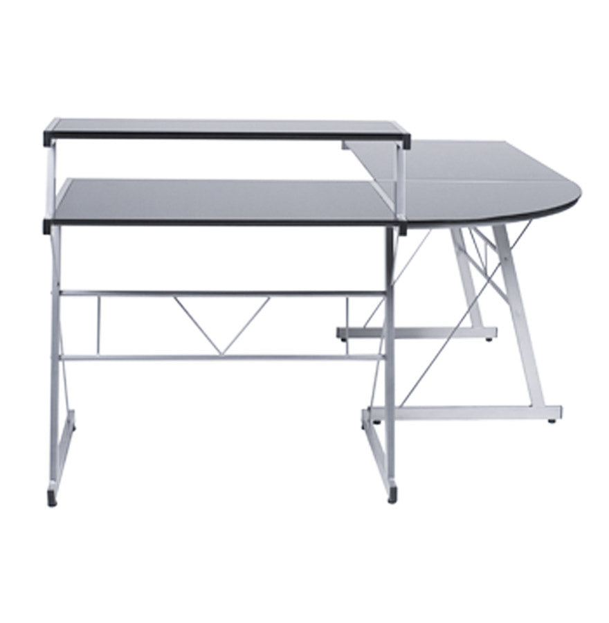 Bureau DELO - zwart - glas