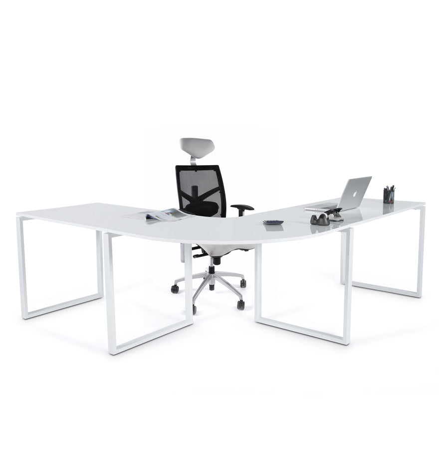 Bureau KUVO - wit - hout