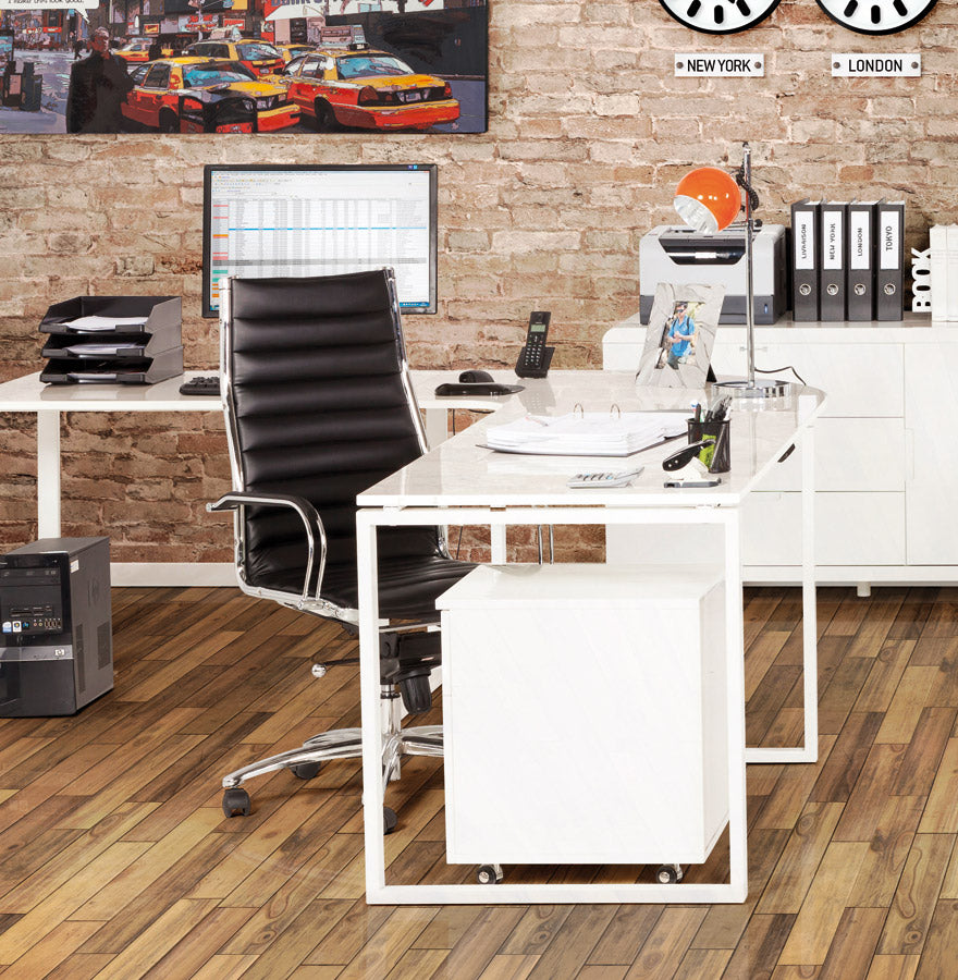 Bureau KUVO - wit - hout