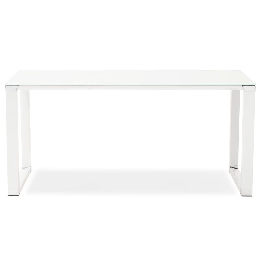 Bureau WARNER - wit - glas