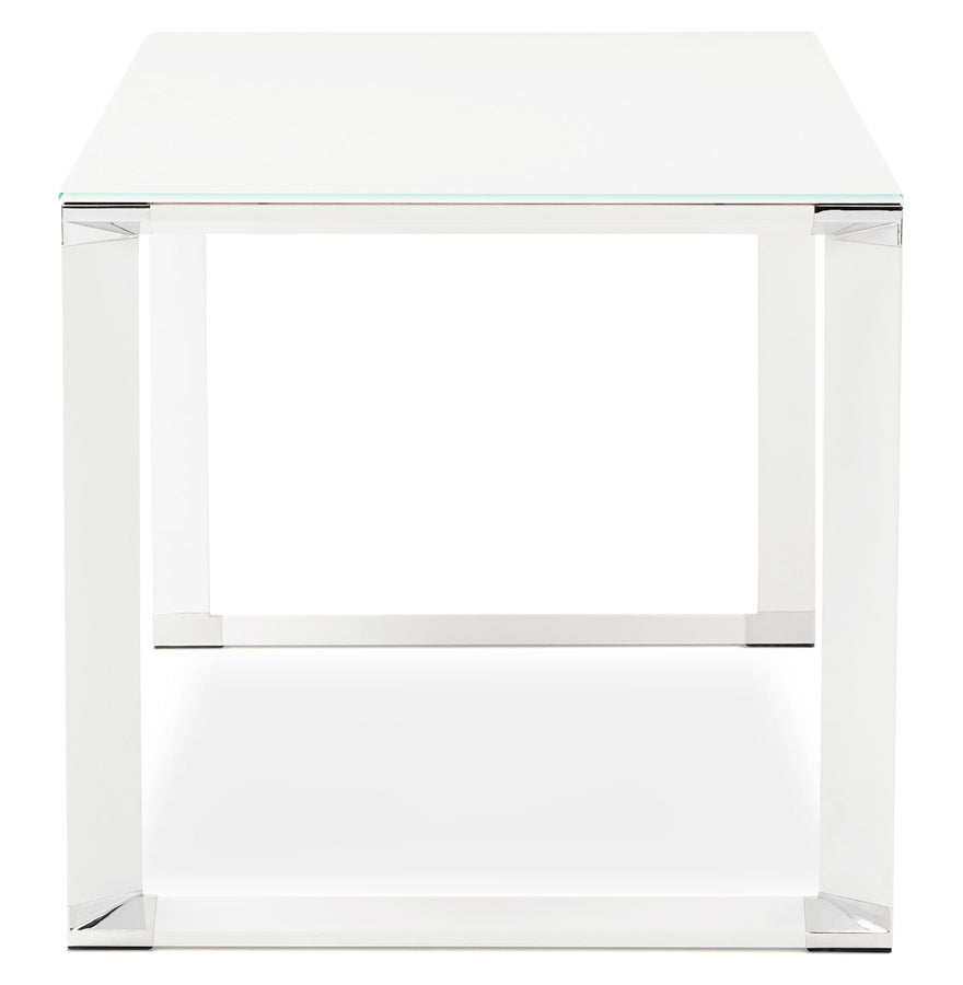 Bureau WARNER - wit - glas
